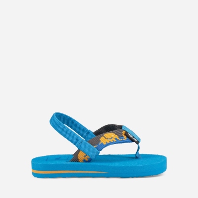 Teva Mush II Kids' Blue Flip Flops CA53091 Canada Sale